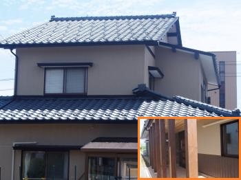 坂井市Ｋ様邸外壁張替・玄関アプローチ施工事例