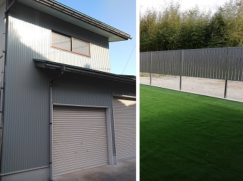 外壁張替え・人工芝施工工事